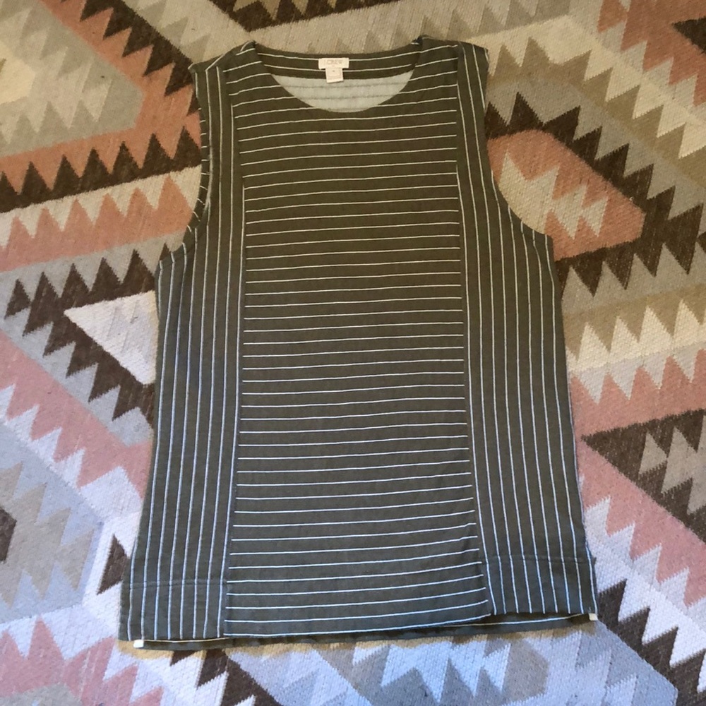 NWOT green striped J Crew Shell